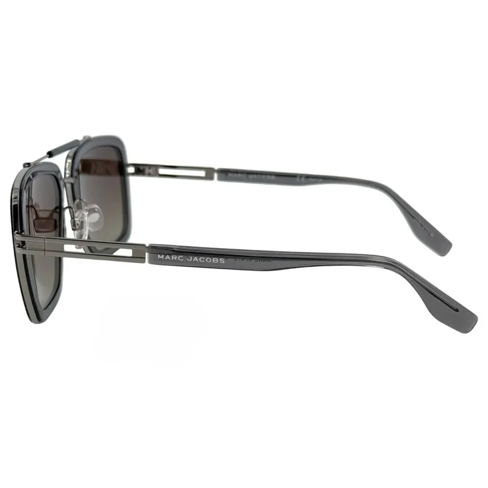 Marc Jacobs MARC 674S Mens Metal Pilot Sunglass KB7HA Gunmetal 55-20 Brown Grad